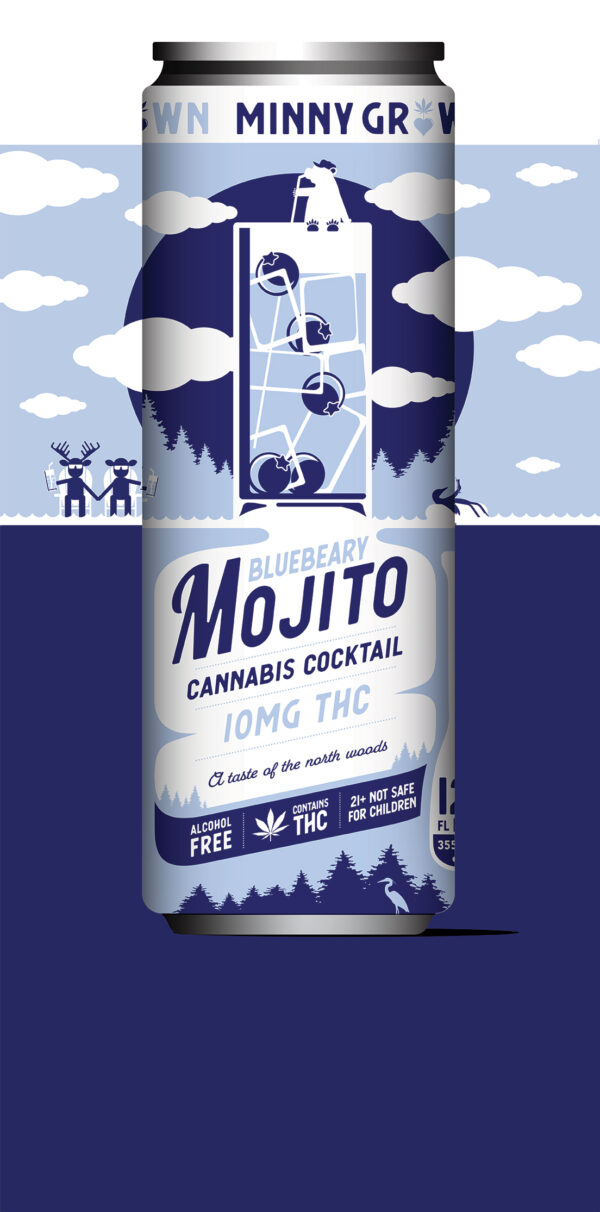 THC Cocktails - Bluebeary Mojito